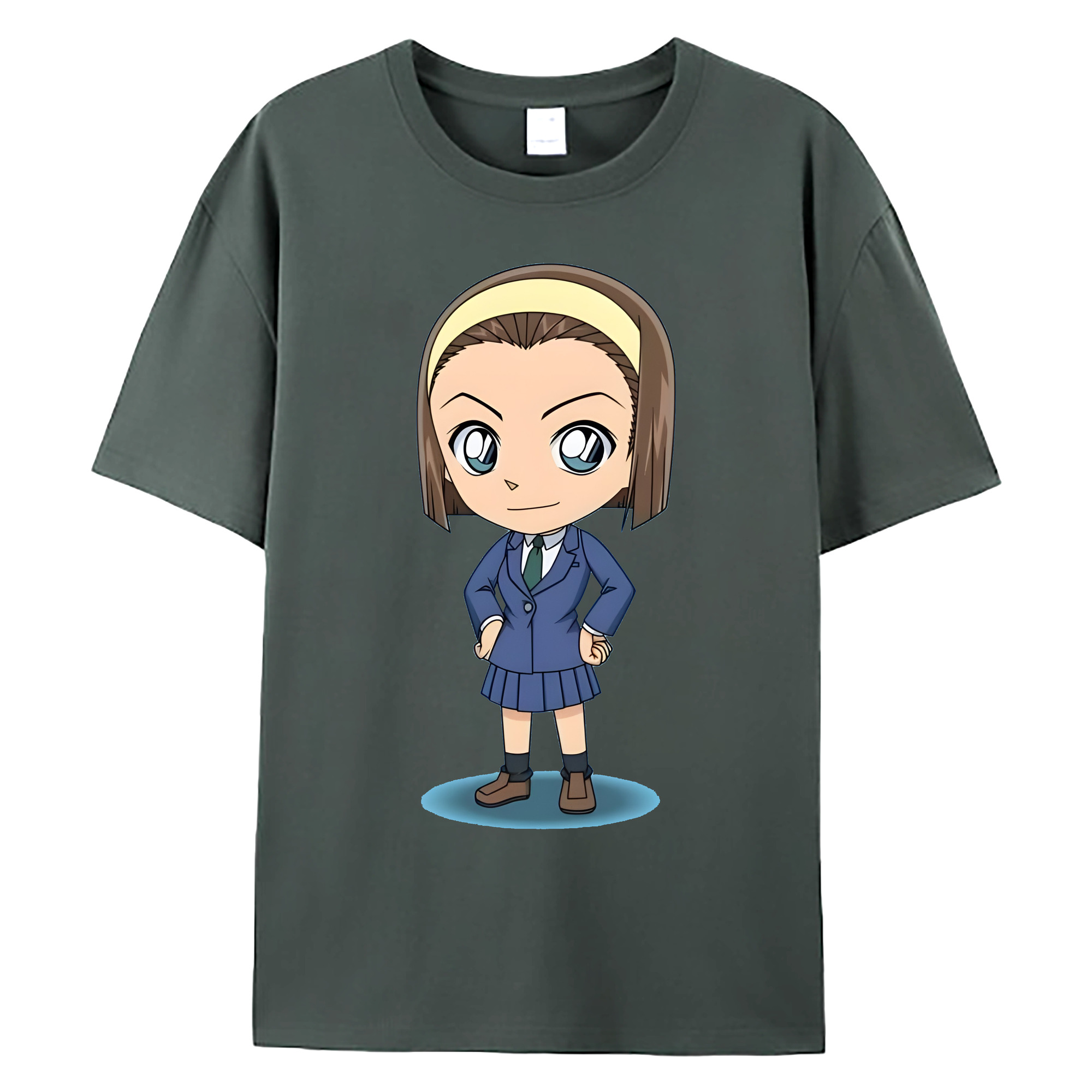（画像用） 名探偵コナン 吉田 歩美 よしだ あゆみ Detective Conan my Yeager 綿100％ メンズ半袖Tシャツ｜肌触りやわらか＆通気性